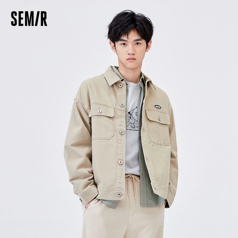 

Semir Coat Men Fashion Cool Work Style Man Comfortable Cotton Street 2023 Spring Top Fashion Loose Shoulder Jacket