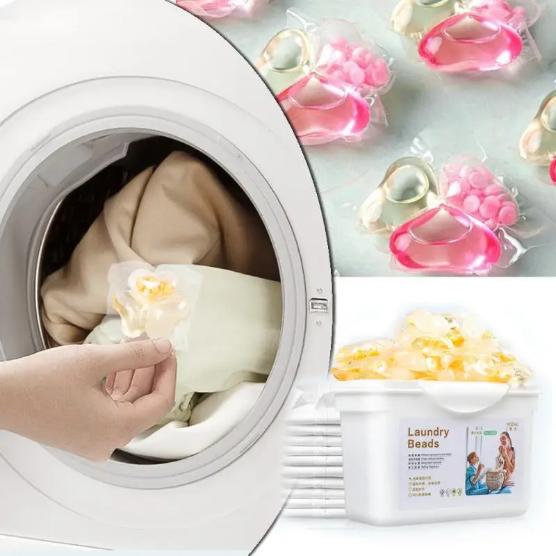 Laundry Ball Gel Beads Colorful Lasting Fragrance Clothes Fragrance Liquid Water Soluble Capsules Household Cleaning Chemicals