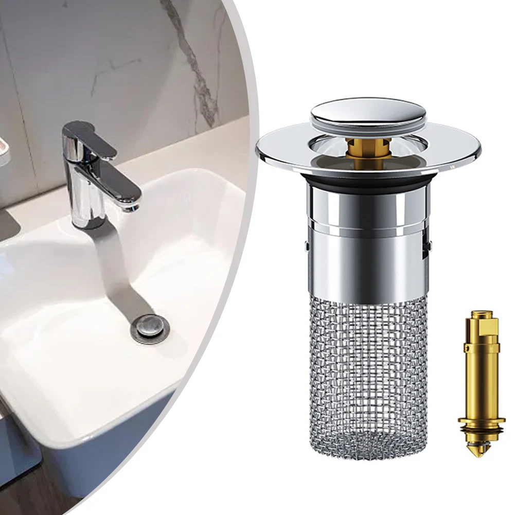 

Sink Drains Filter Bathroom Pop-Up Sink Filter Plug Stopper Wash Basin Hair Catcher Sink Strainer Stopper Kitchen Accessories