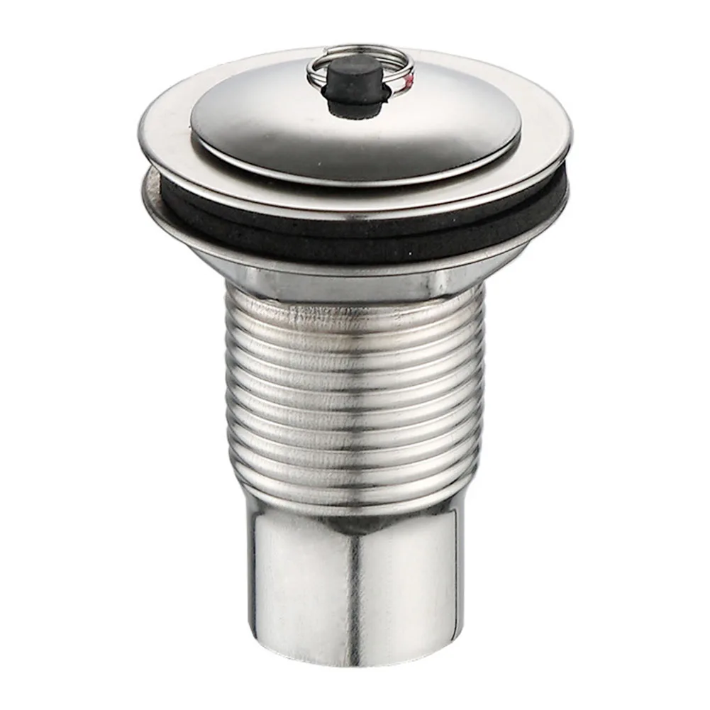 Description Picture 4 of itemFor Bathroom Pool Sink Drain Filter Kitchen Accessories 60mm Drain Button Durable Easy To Install Stainless Steel
