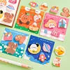 4 Pieces Cartoon Adhesive Cute Kawaii Notes Notepad Memo Pad Office School Supplies Stationery Sticker 3