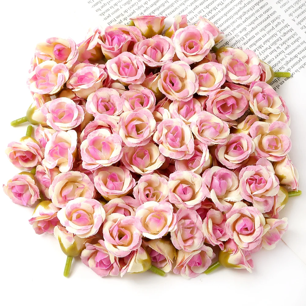 thumbnail image 1 of 20 piezas de 2 cm de mini rosas artificiales para decoración del hogar, decoración de bodas, flores falsas, corona de bricolaje, álbum de recortes, regalos, accesorio, 1 of 5