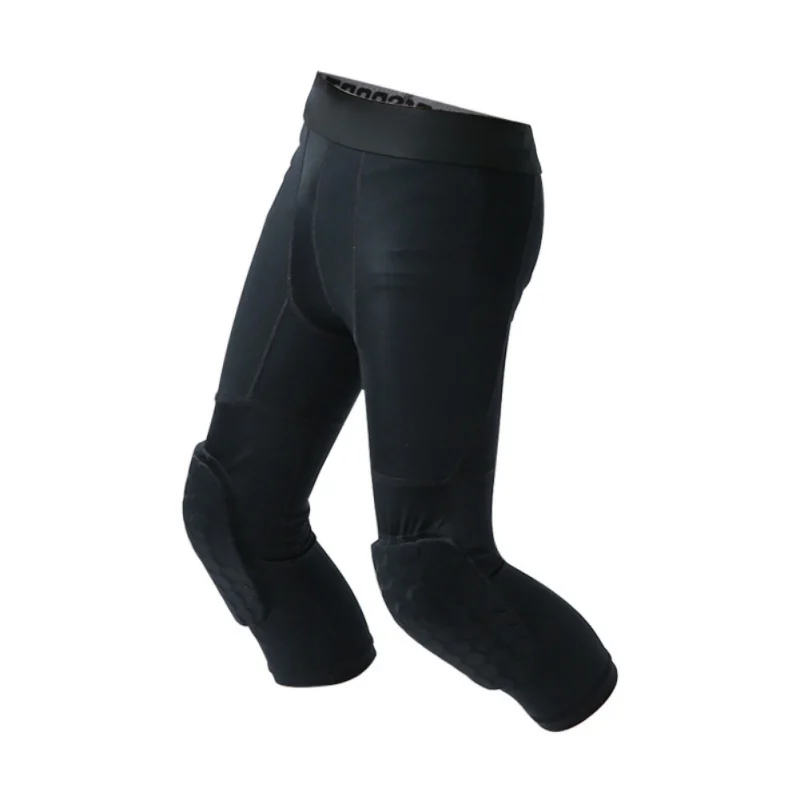 Collants de sport rembourrés pour garçons, pantalons de compression de basket-ball, leggings d'entraînement athlétiques, fournitures de rembourrage