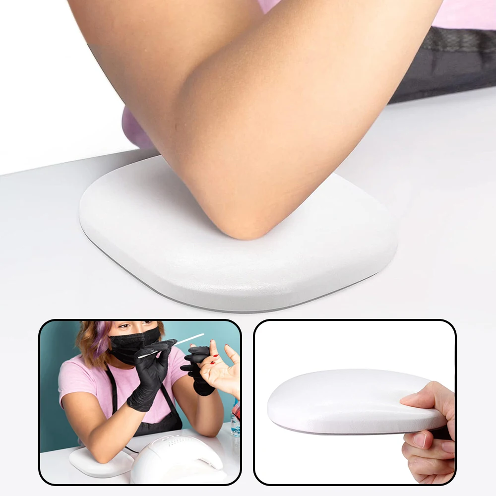 Square Microfiber Leather Nail Arm Rest Professional Non-Slip Nail Technician Arm Rest Pillow Cushion Salon Manicure Elbow Pad