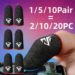 1 Pair For PUBG Gaming Finger Sleeve Breathable Fingertips Sweatproof Anti-slip Fingertip Cover Thumb Gloves For Mobile Game