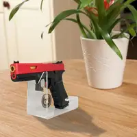 2pcs Clear Acrylic Pistols Stand Handgun Display Stand Guns Organizer Holder Toy Guns Model Storage Showing Rack Dropshipping 2