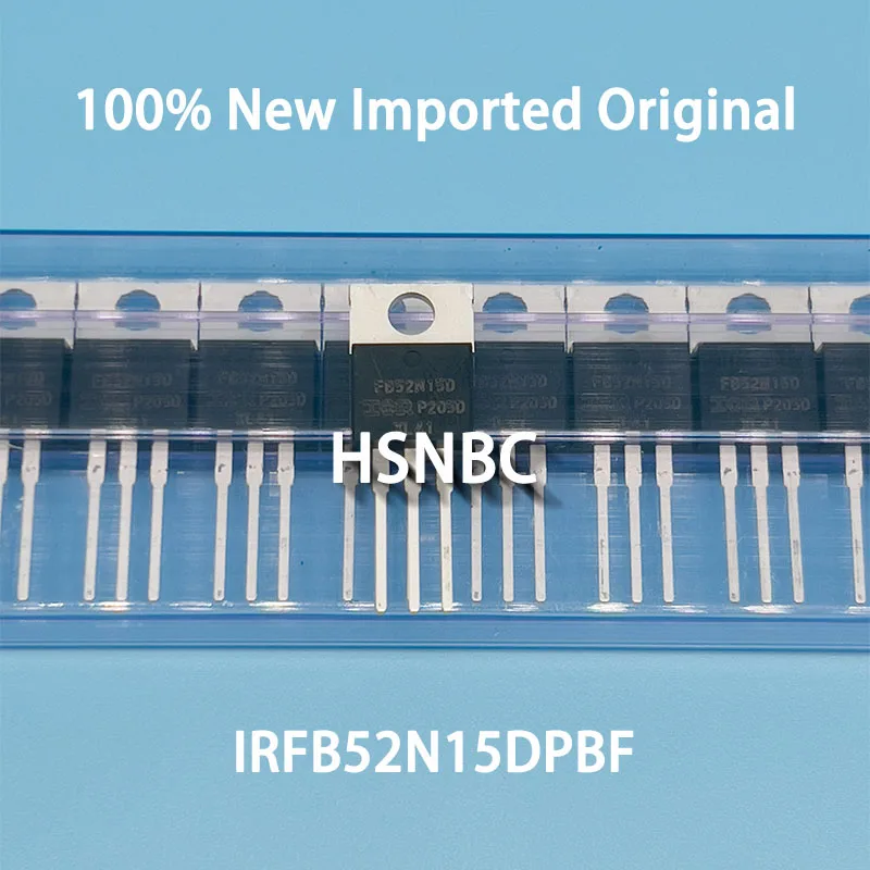 

10Pcs/Lot IRFB52N15DPBF IRFB52N15D FB52N15D TO-220 150V 51A MOSFET N-Channel Transistor 100% New Imported Original