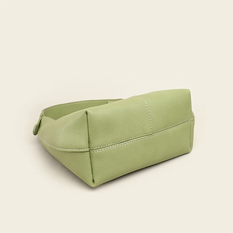 Simple Solid Color women Axillary Bag Fashion Soft leather Female Hobos Shoulder bags Brand design ladies handbag and purses
