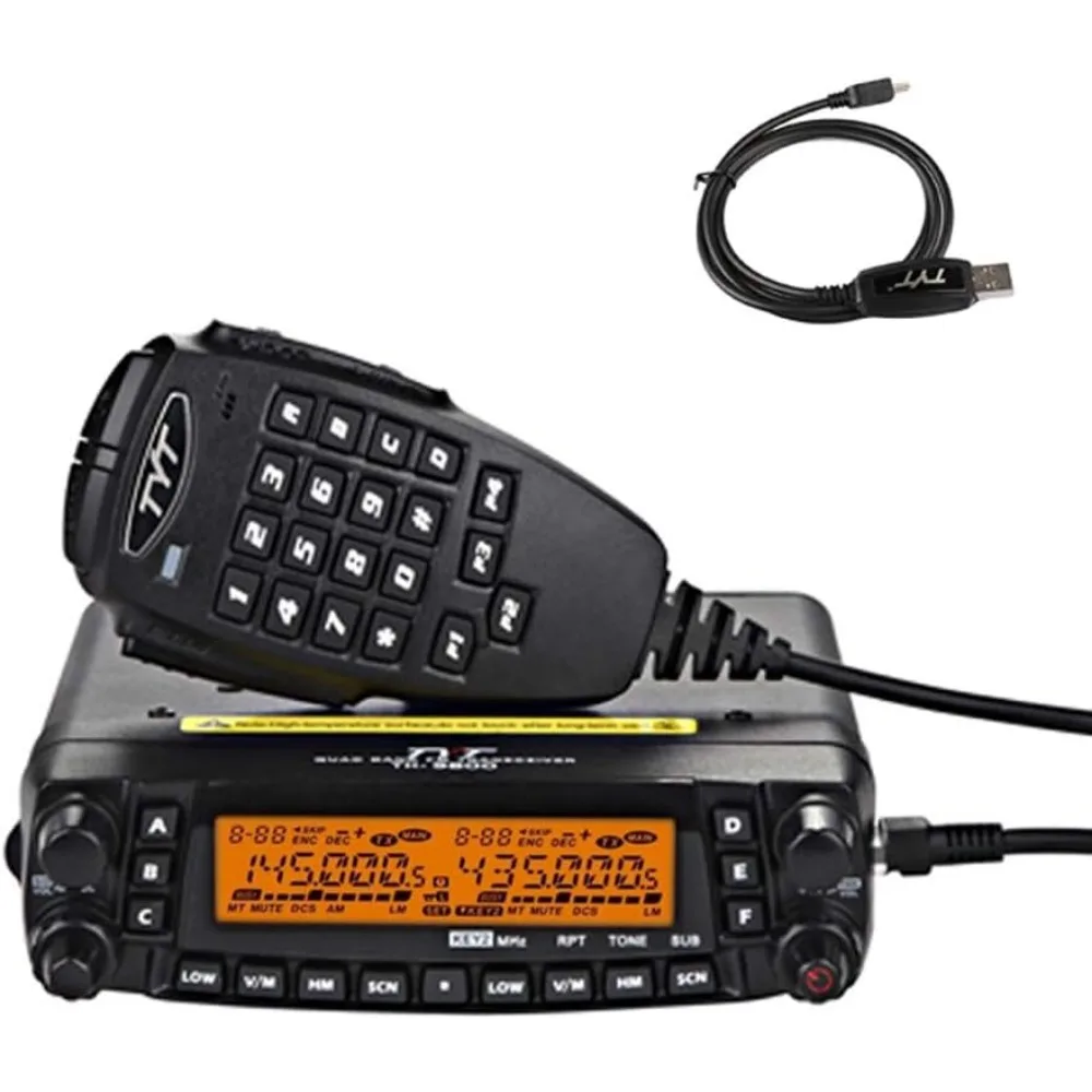 TYT TH-9800  50W  Quad BandCross-Band Mobile Car Ham Radio Black 5.5 x 1.58 x 8.35