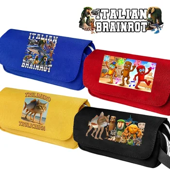 Astuccio carino italiano Brainrot Tung Tungtung Sahur Studenti di cancelleria Telala Funny Shark Forniture per ufficio Regalo per il ritorno a scuola 1