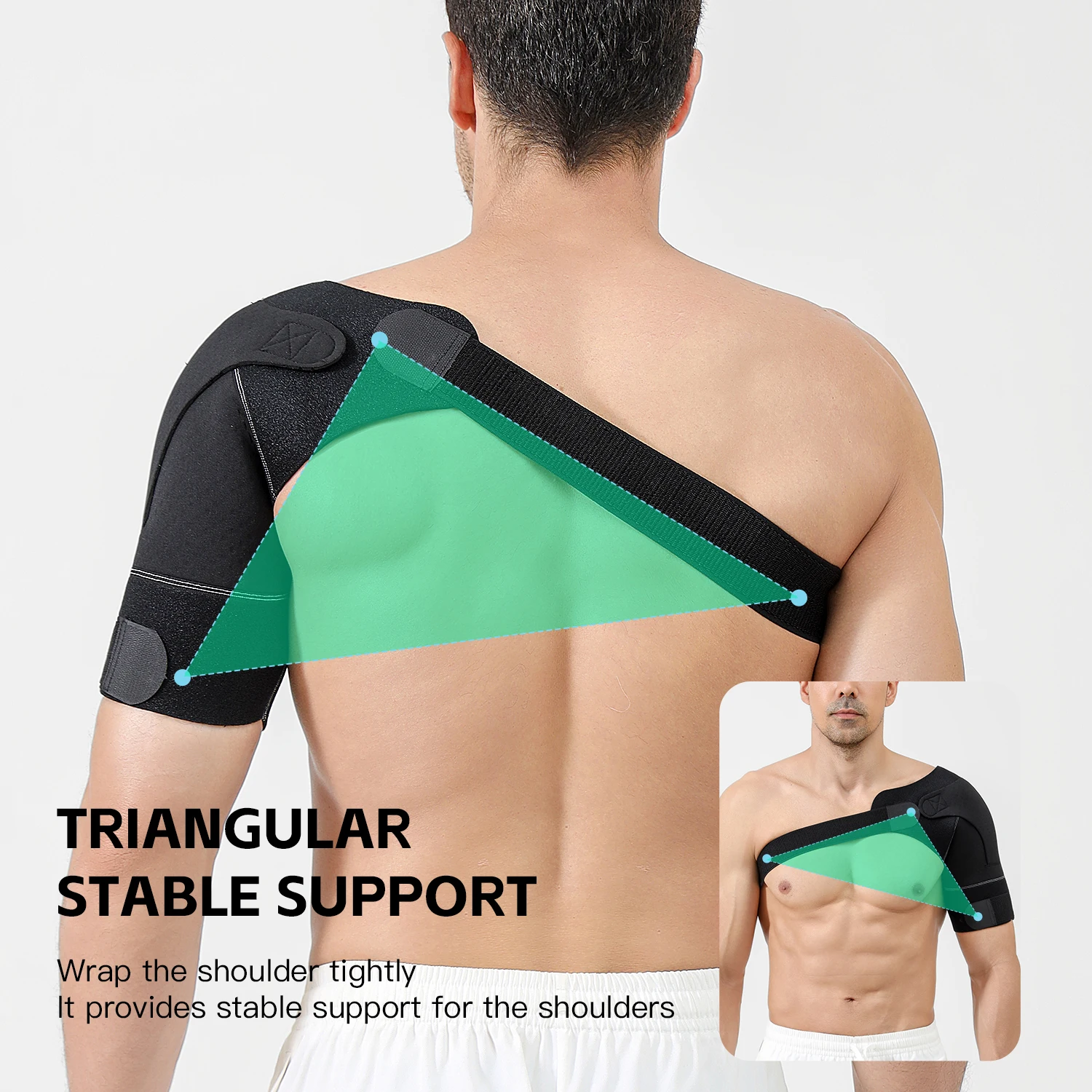 Outdoor Adjustable Shoulder Protection,Fitness Basketball,Badminton,Anti Dislocation Protection,Fixed Back Cushion,Men'S Protect