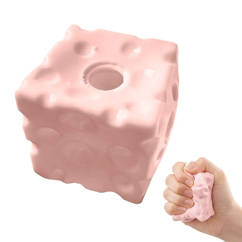 Taba Squishy Cheese Cube Stress Relief Toy - Shapeable Sensory Fidget