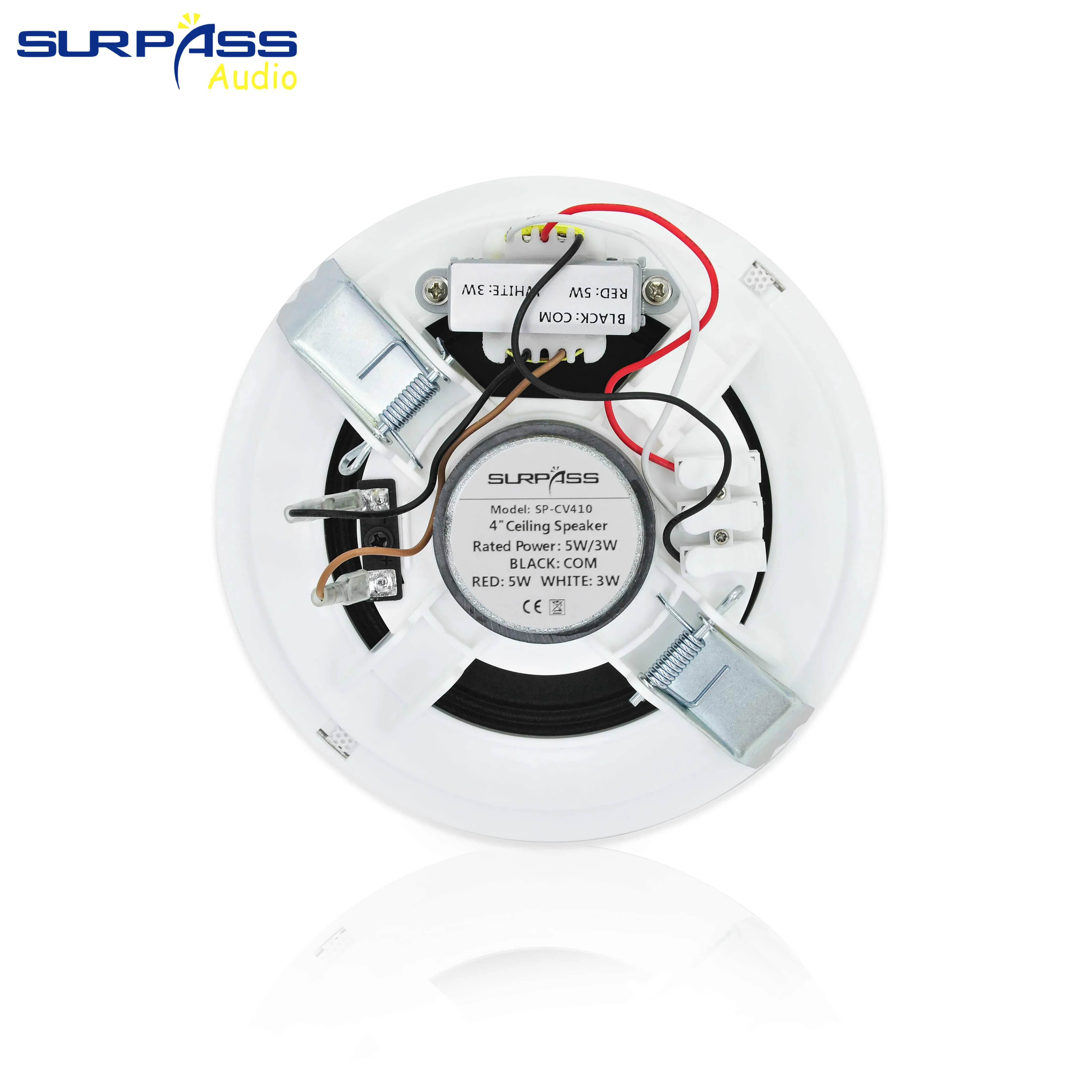 4Inch Ceiling Speaker 6W Professional Public Address System Loadspeaker Background Music Sound for Home Theater Cafe Shop School
