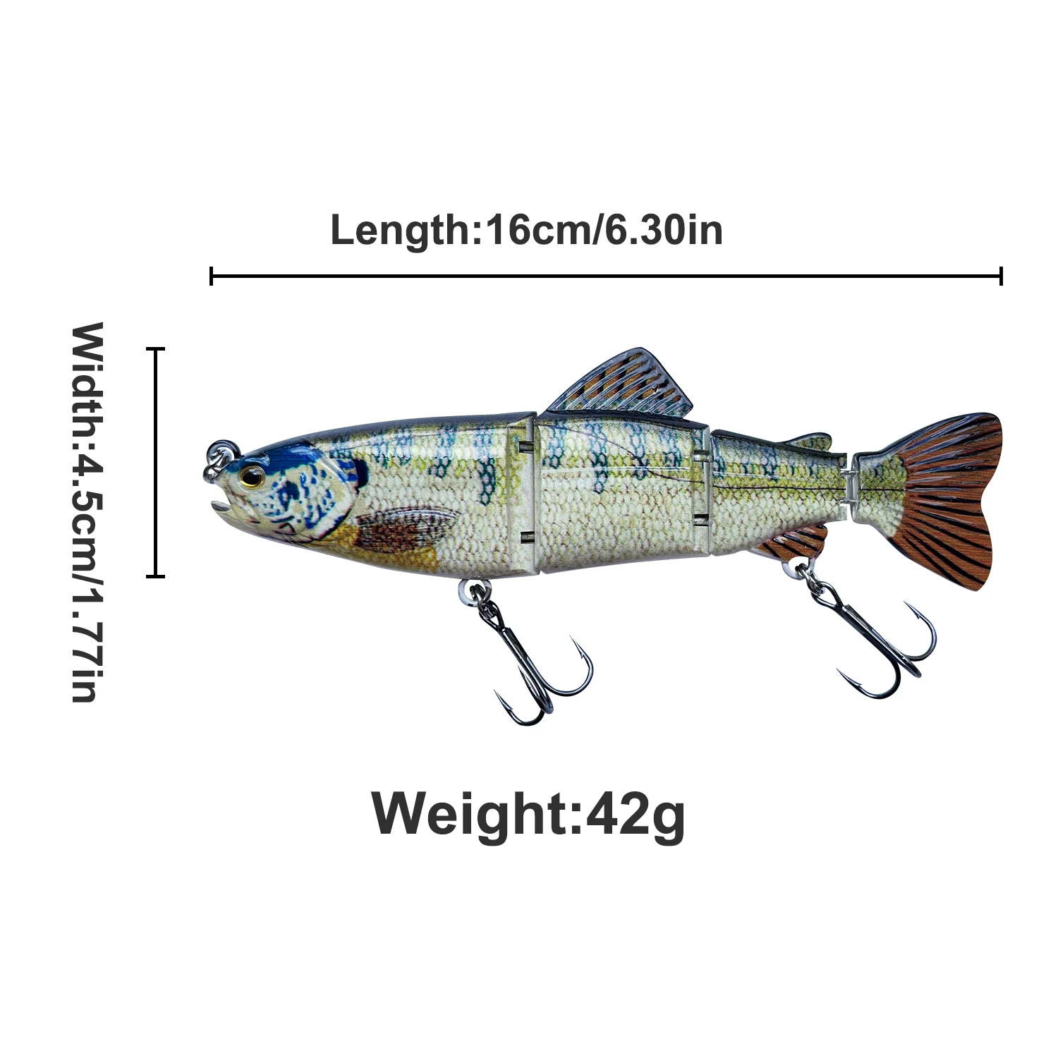 25cm/9.84inch Big Fishing Lure 4 Segment Sinking Swimbait 135g Crankbait  Hard Bait Slow Game Artificial Huge - AliExpress