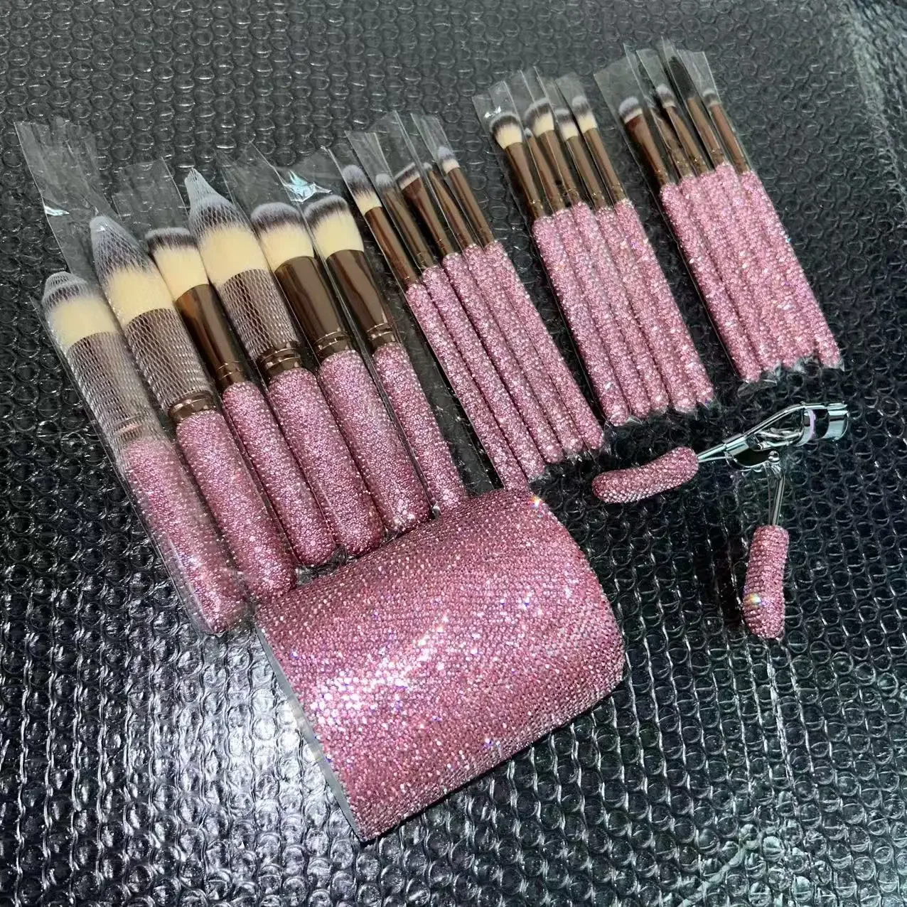 Professional 23pcs Crystal Diamond Makeup Brush Set Rhinestone MakeupBrush Set Gifts for Woman Unique Bling Glam Makeup Brushes 5