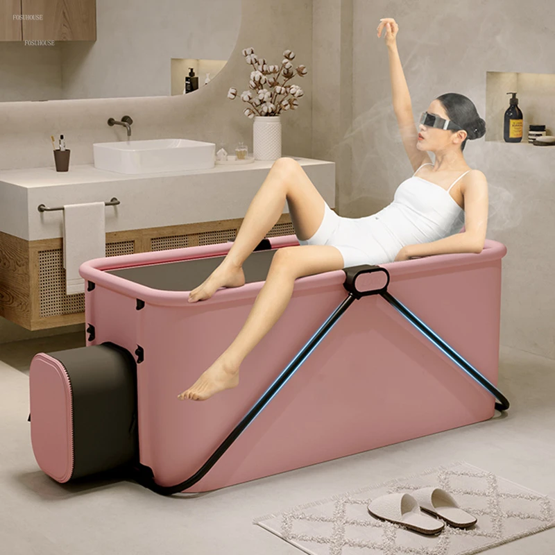 Bañera Plegable Para Adultos, Bañera De Cuerpo Completo, Barril