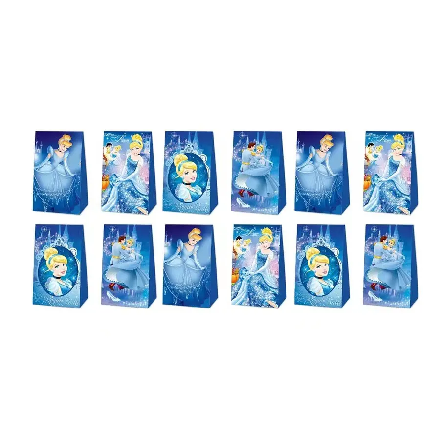 Description Picture 4 of item12/48Pcs Cartoon Cinderella Party Paper Candy Bag Kids Girls Birthday Decor Cinderella Princess Theme Party Candy Box Supplies