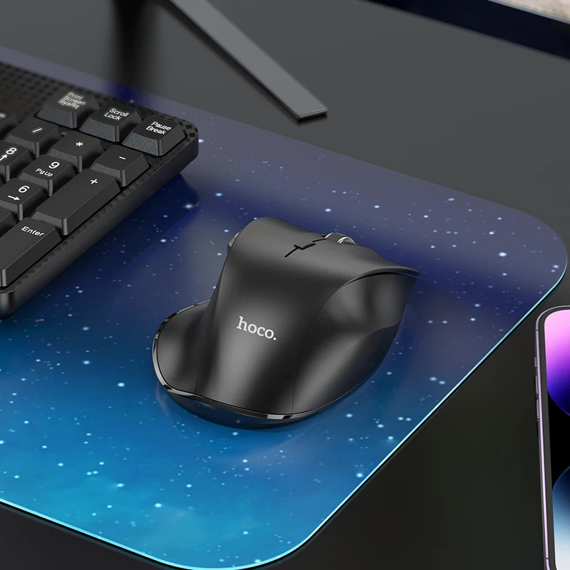 HOCO GM24 Dual Mode Wireless Mouse 2.4G + Bluetooth 1600 DPI