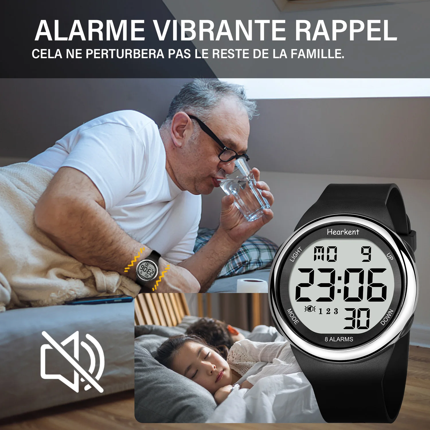 Alerte Montre Vibration Pipi Au Lit TabTime Montre De Rappel D