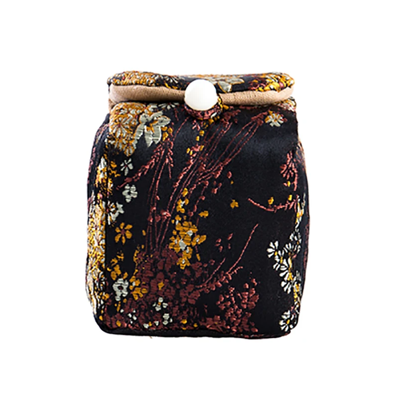 Chinese Retro Yunjin Single Master Cup Tea Set Bowl Storage Bag Pouch Outdoor Travel Portable Teapot Package Cloth Bag Tea Cozy