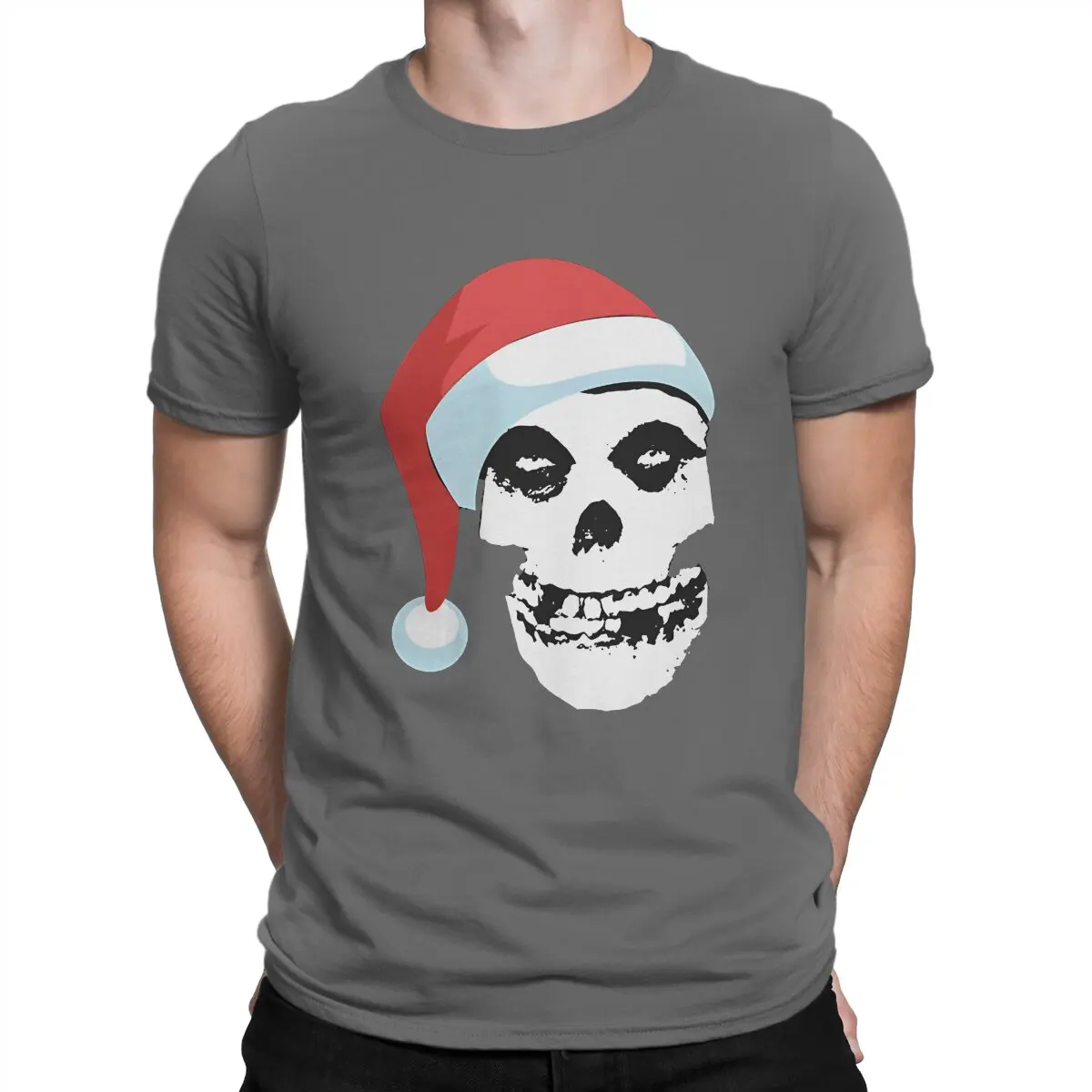 thumbnail image 1 of Camisetas de punk rock con música carmesí para hombre, humor de banda, algodón puro, cuello redondo, manga corta, 1 of 7