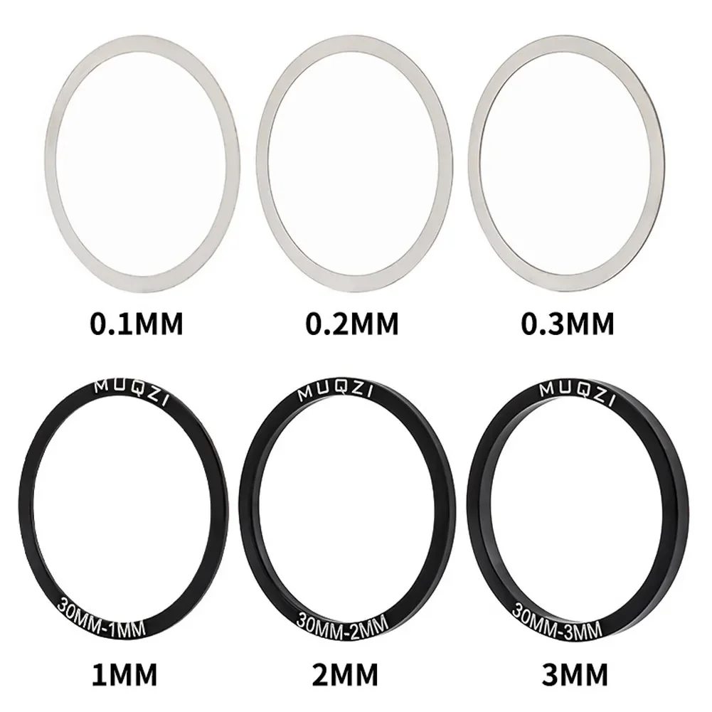 Bicycle Bottom Bracket Washer 6pcs 24/29/30mm Aluminum Alloy For BB86/91/92/BB30 PF30 Crank Crankset Bottom Spacer