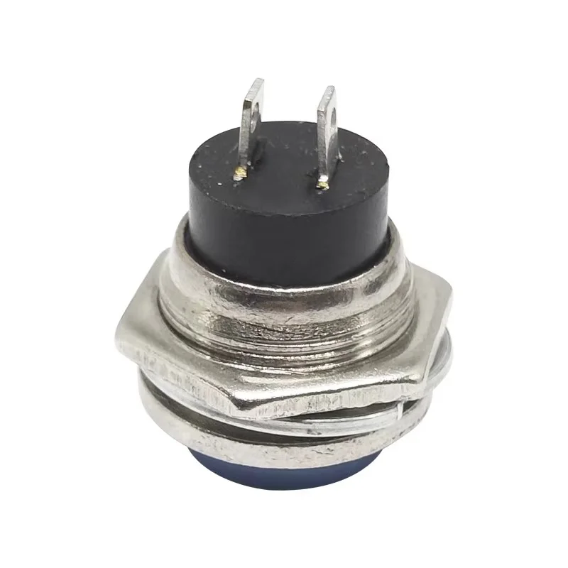 5/20PCS 16MM Power Switch Round Red Switch DS-212 Small Self-Reset Momentary Push Button Start Compound Button Power push button switch