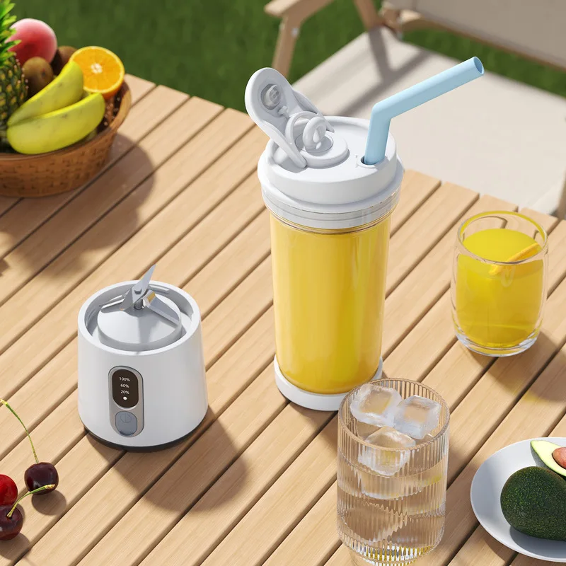 New Portable Juicer Dual-use Juice Cup USB 4000mAh Battery Indoor Outdoor Fruit Blender 300W Smoothie Juice Bottle Cup Blender