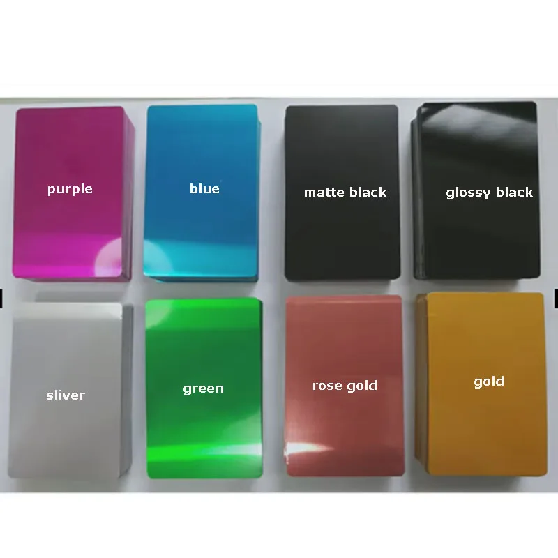 50 Pcs Blank Metal Business Card 0.2mm Thickness Aluminum Alloy Blanks Card DIY Laser Printing