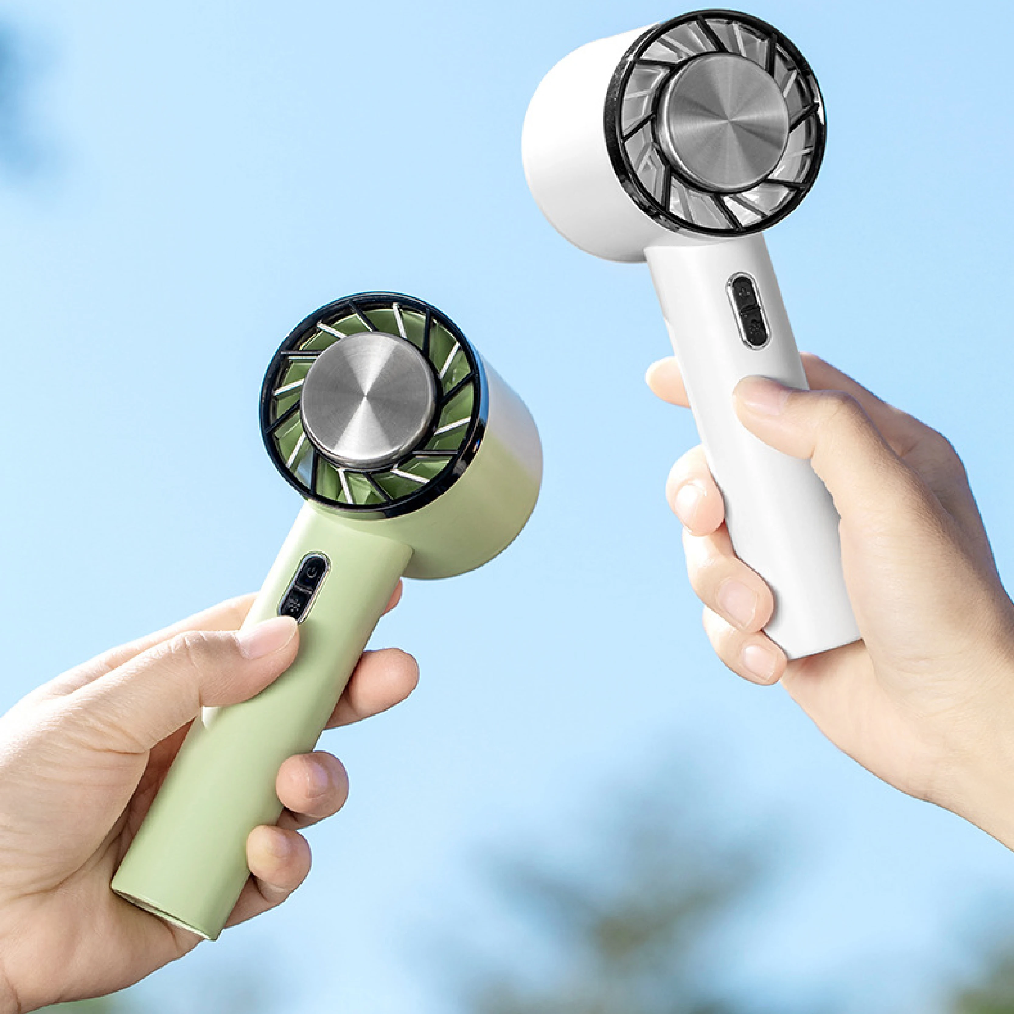 

Handheld Fan Portable Small Fan Cold Compress Electric Fan Refrigeration USB Desktop Turbo Cold Air Mini Fan Home 3 Gear Adjust