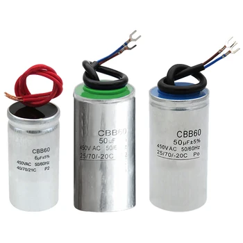 모터 세탁기 워터 펌프용 알루미늄 케이스, CBB60 스타터, 캐패시터 450V, 종이 절연 캐패시터, 4UF, 6, 8, 10, 12/20