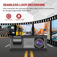 Dash Cam W/ IR Night Vision Loop Recording & 2" IPS Screen 1080P 3 Camera ， DVR recorder, video recorder, Vehicle DVR - Image 3