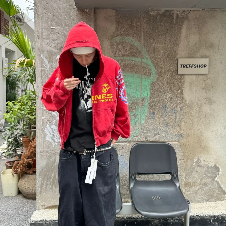 Grailz Project G/R High-Quality Patchwork Zipper Cardigan