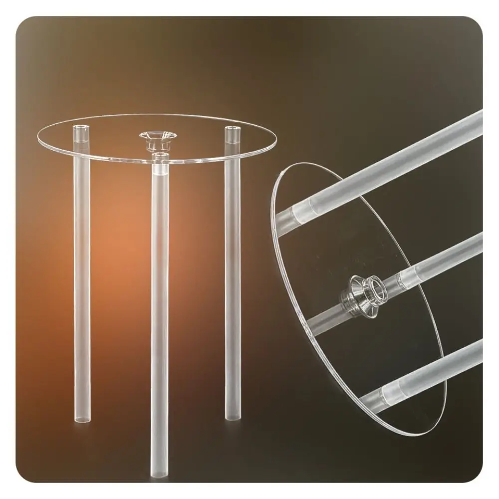 Transparent Multi-layer Cake Stand Cake Stands Support DIY Decor Round Board Plastic Straw Frame Tier Support Cake Stand Dessert Stand