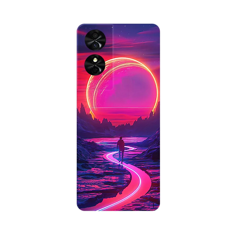 Wolf Painted Shockproof Soft Silicone Phone Case