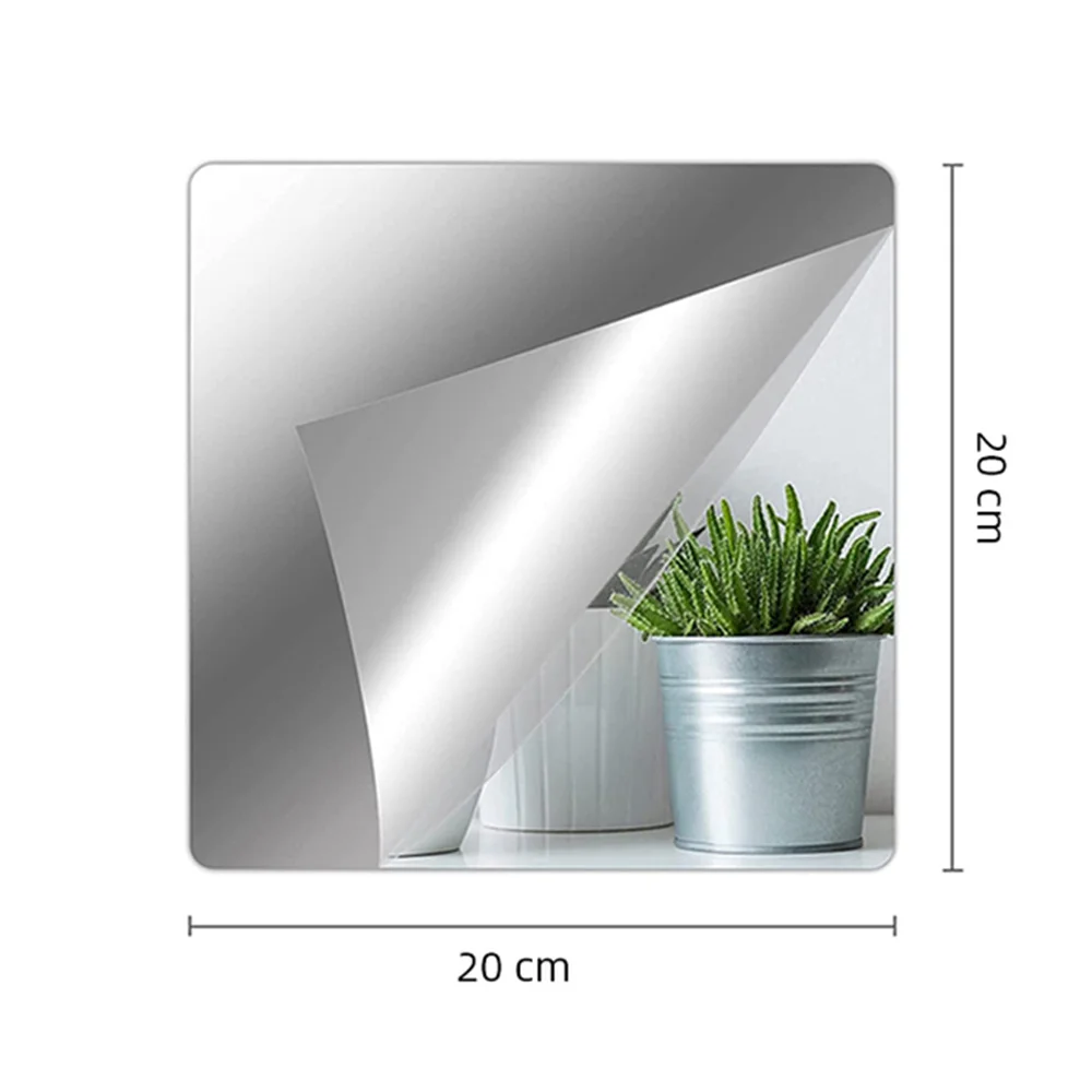 Rectangle Self Adhesive Silver Acrylic Mirror Non Glass Safety Mirror Classroom Baby Kids Playroom Home Wall Decor wall sticker,mirror wall sticker,acrylic wall sticker