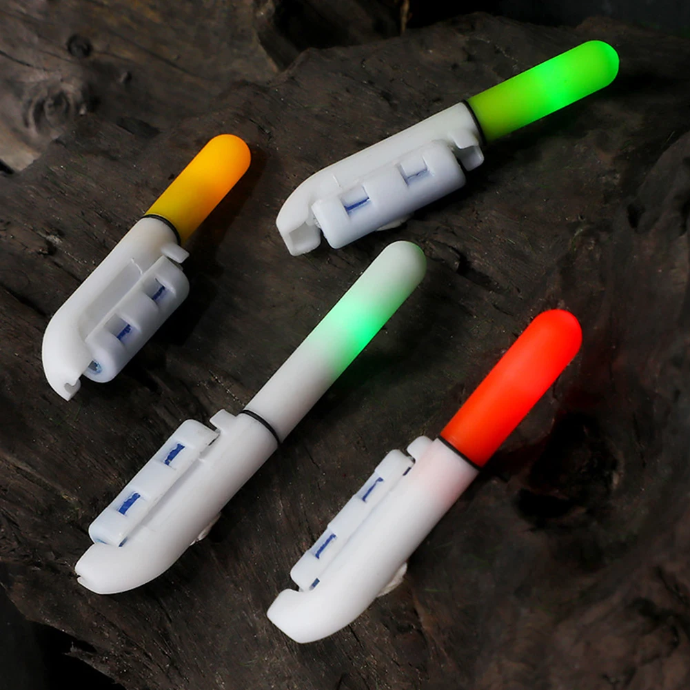 1 Set Fishing Rod Alarm Light Detachable LED Fishing Rod Light Stick Luminous with Bells Ring for Night Fishing Battery Included