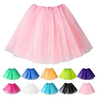 3 Layer Mesh Tulle Skirts Women Candy Color Performance Pleated Skirts Petticoat A Line Faldas Adult Show Tutu Skirts 1