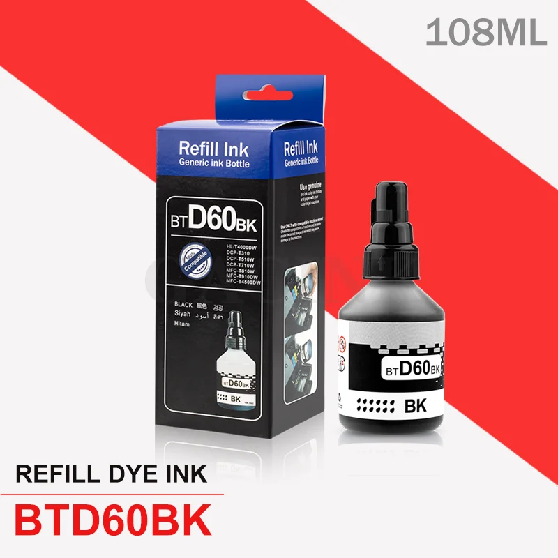 Dye Ink Kit 4Colors/Set For BR DCP T300 T500W For Brother MFC-T800W dye ink kit