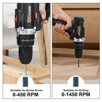 Perceuse à percussion sans fil 21V, tournevis électrique, marteau perforateur électrique, Mini perceuse à main sans fil, batterie Lithium-Ion, outils électriques 4