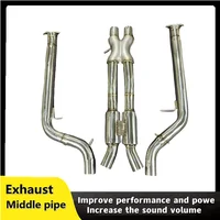 For BMW X3M X4M F97 F98 3.0T 2019-2023 auto parts  stainless steel high flow  exhaust system middle pipe
