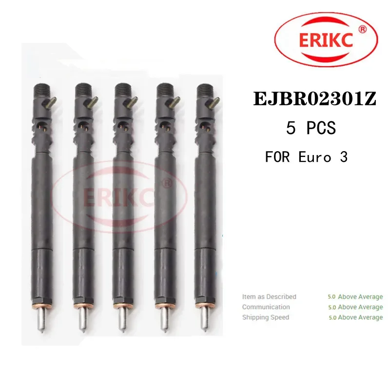 

ERIKC 5 PCS Auto EJBR02301Z Diesel Common Rail Injector EJBR 023 01Z FOR Delphi Euro 3 Injector