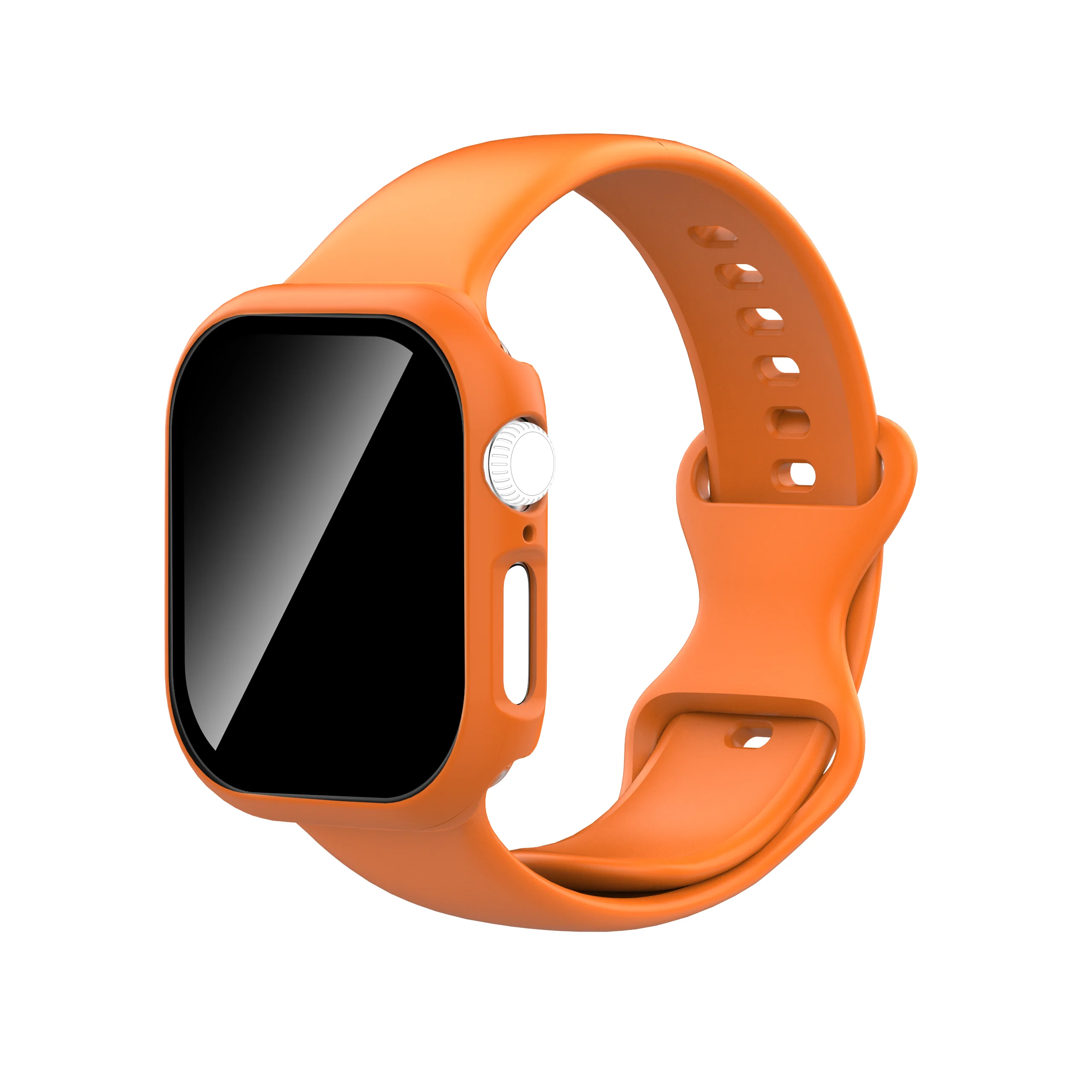 Dual Silicone Strap & Case Set for Apple Watch - Full Coverage Protection in 16 Colors
