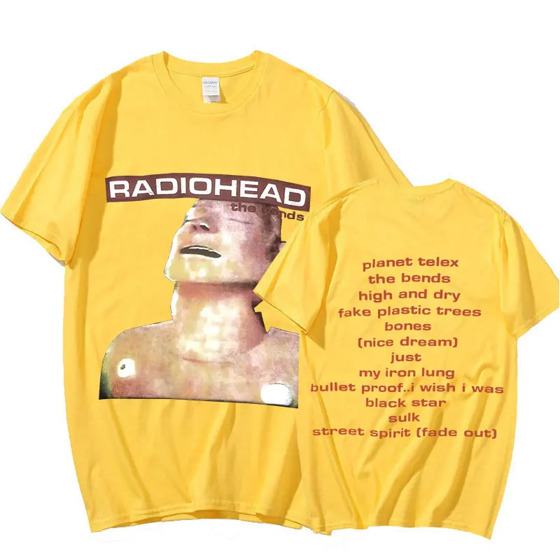English Hip Hop Rock Band Radiohead T Shirt Men 90s Vintage