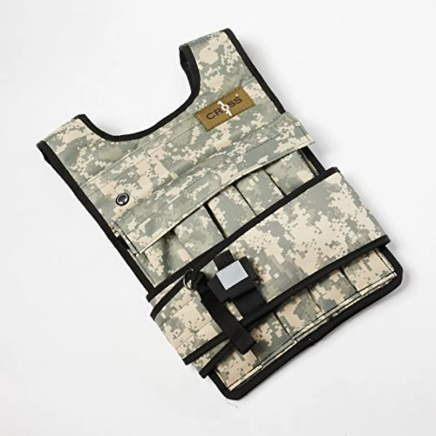 Camouflage Adjustable Weighted Vest Without Shoulder Pads (40)