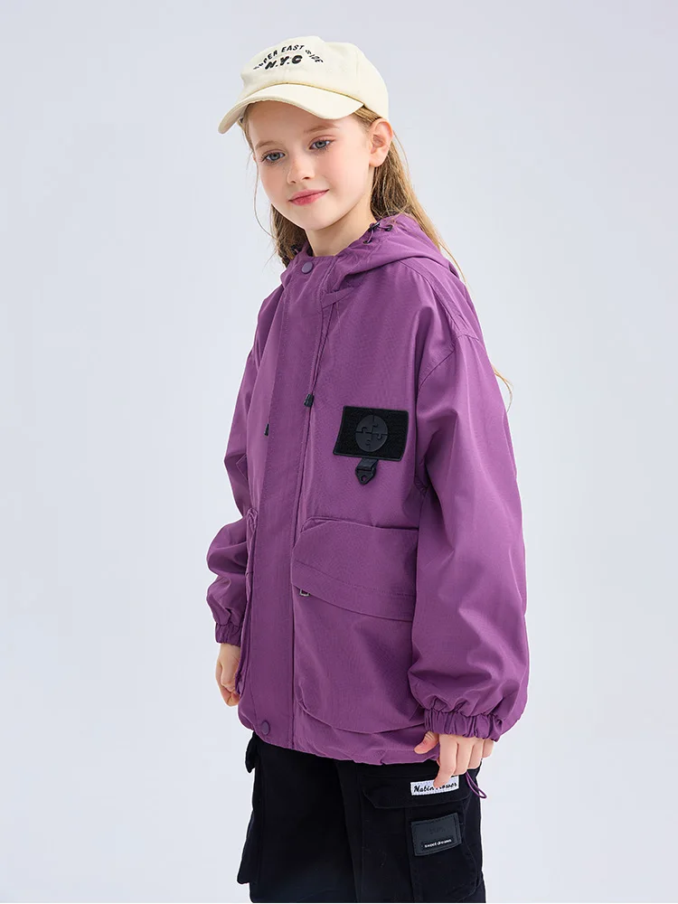

MODX Girls' Jacket Autumn 2023 New Children's Clothing Charge Coat Outdoor Sports Top Teen Kids Windbreaker Jacket CH55