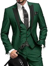 

Botong Men's One Button 2022 New Arrival boyfriend suit for wedding 3 Pieces Groom Tuxedos Men Suit Set (Jacket+Vest+Pants+Tie)