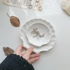 Shell Shaped Jewelry Storage Trays  Trays White Ceramic Plate Storage Dishes Ring Earings Plate Home Decorative Tray Design 1