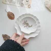 Shell Shaped Jewelry Storage Trays  Trays White Ceramic Plate Storage Dishes Ring Earings Plate Home Decorative Tray Design 1