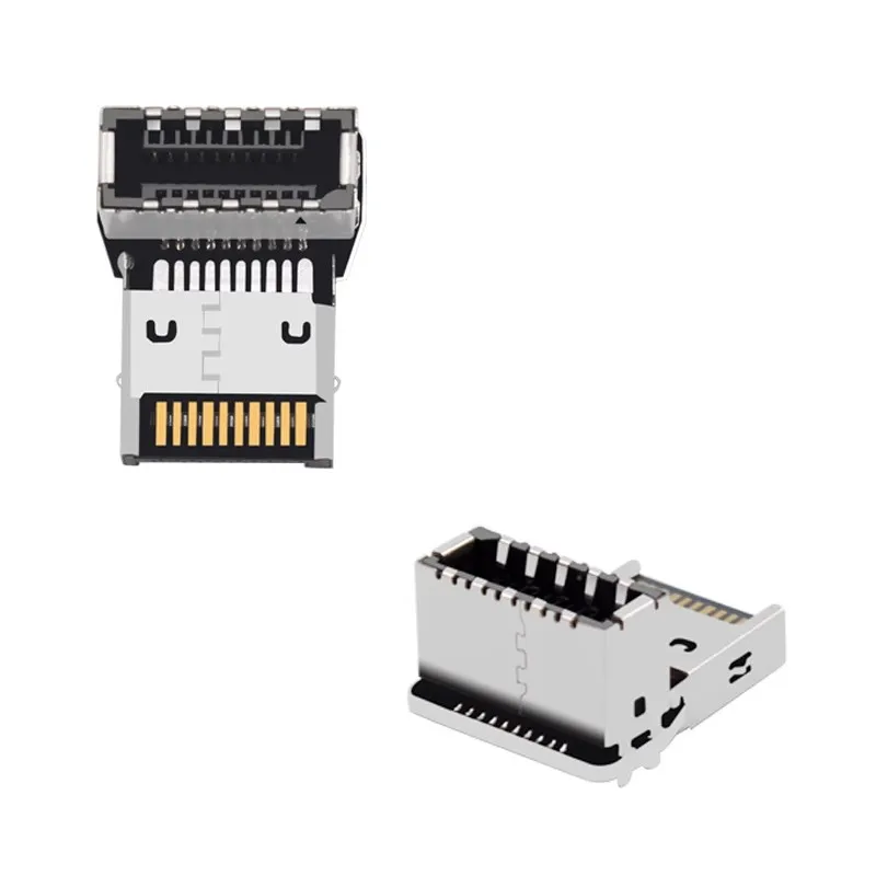 타입-e 인터페이스 90도 엘보우 지원 USB3.1 10G USB 3.2 20G 풀 스피드 다층 회로 기판 채택 PH76EE 엘보우